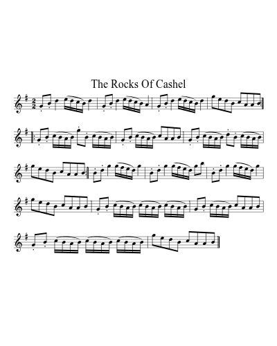 The Rocks Of Cashel sheet music preview