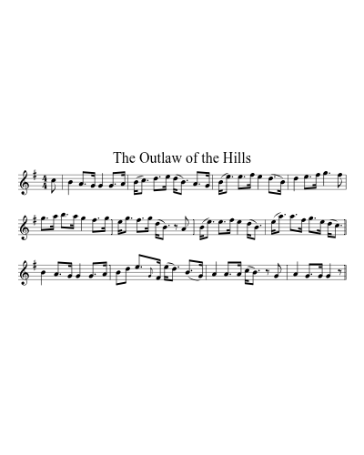 The Outlaw of the Hills sheet music preview