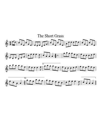 The Short Grass (Version 3) sheet music preview