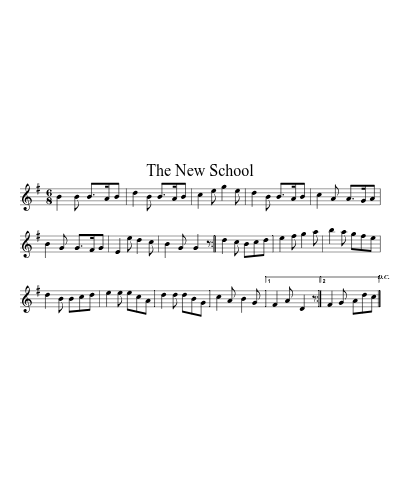 The New School sheet music preview