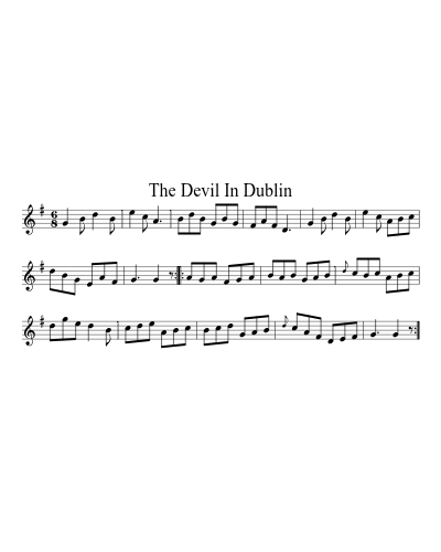 The Devil In Dublin sheet music preview