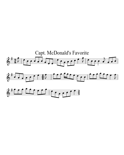 Capt. McDonald's Favorite