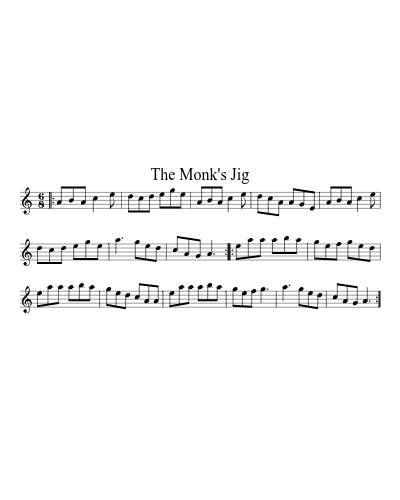 The monk's jig (Version 2) sheet music preview