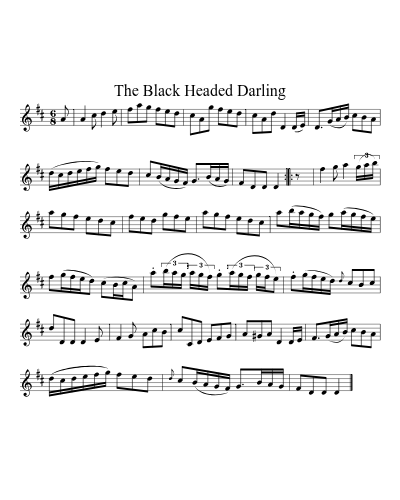 The Black Headed Darling sheet music preview