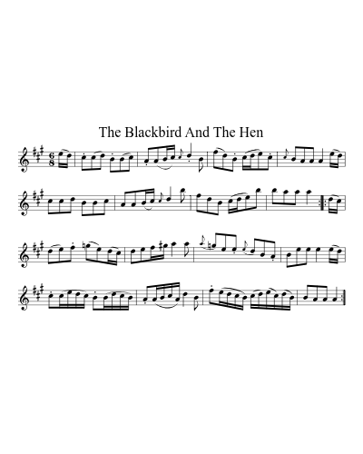 The Blackbird And The Hen sheet music preview