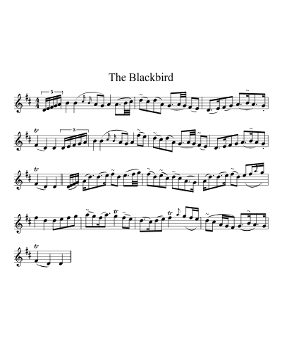 The Blackbird (Version 5) sheet music preview
