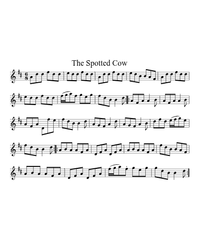The Spotted Cow (Version 2) sheet music preview