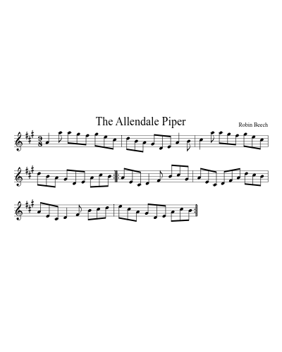 The Allendale Piper sheet music preview