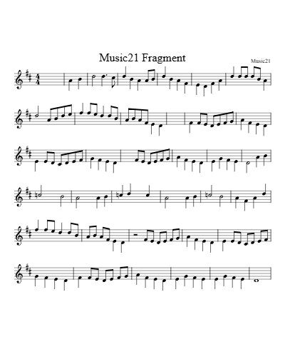 Music21 Fragment preview