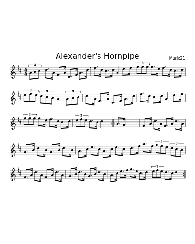 Alexander's hornpipe (Version 3)