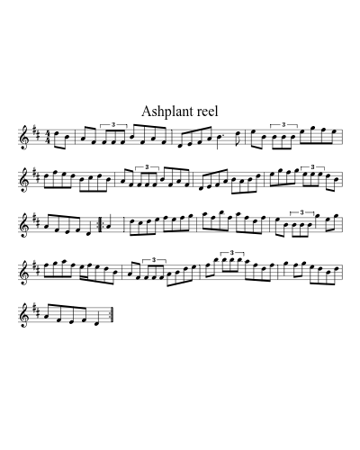 Ashplant reel sheet music preview
