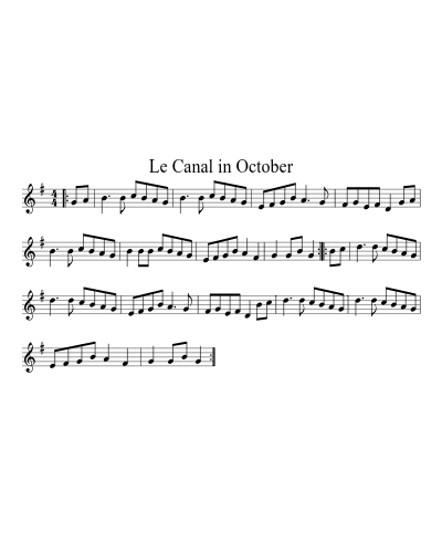 Le Canal in October preview