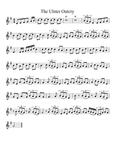 The Ulster Outcry sheet music preview
