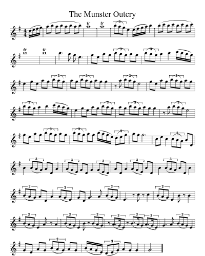 The Munster Outcry sheet music preview