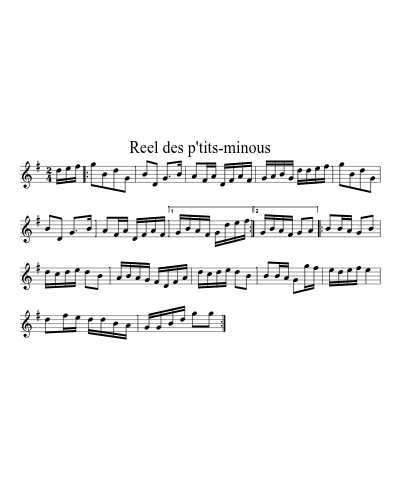 Reel des p'tits-minous