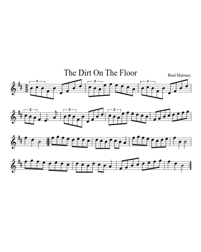 The Dirt On The Floor (Brad Maloneys) sheet music preview