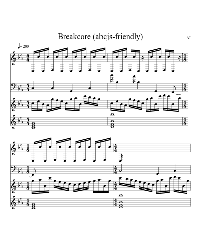 Breakcore (abcjs-friendly)