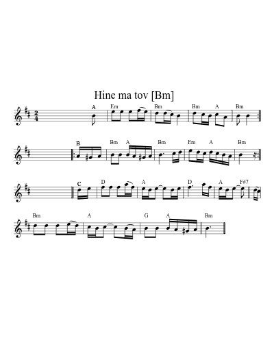 Hine ma tov   [Bm]