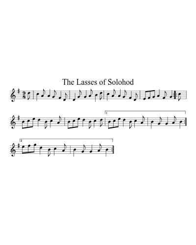 The Lasses of Solohod sheet music preview