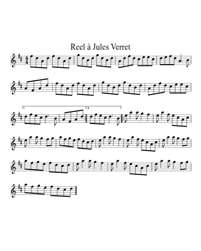 Reel Ã  Jules Verret sheet music preview