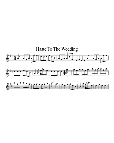 Haste to the Wedding (Version 7) sheet music preview