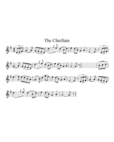 The Chieftain sheet music preview
