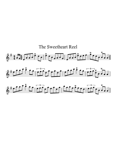 The Sweetheart Reel sheet music preview