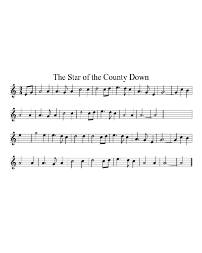 The Star Of The County Down (Version 2) sheet music preview