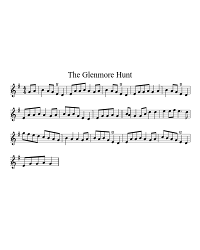 The Glenmore Hunt sheet music preview