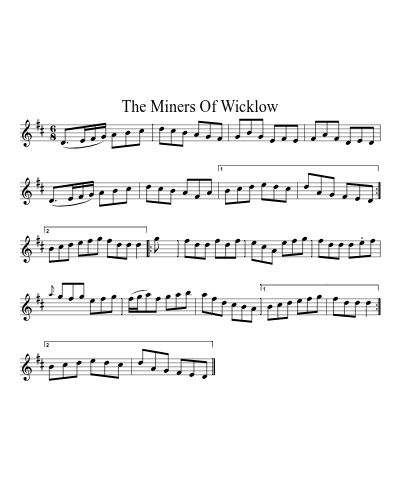 The Miners of Wicklow (Version 2)