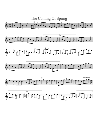 The Coming Of Spring sheet music preview