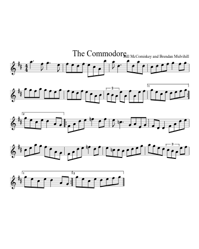 The Commodore sheet music preview