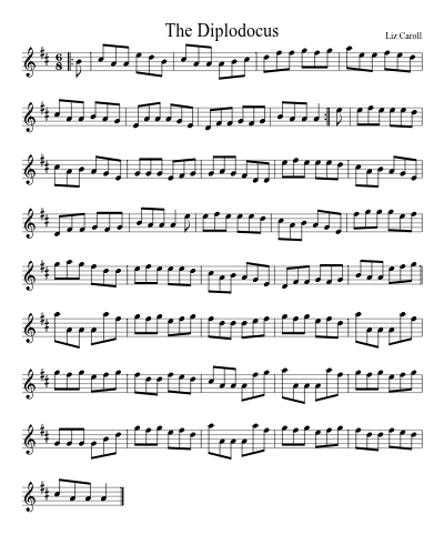 The Diplodocus sheet music preview