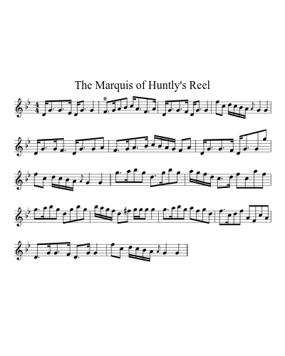 The Marquis of Huntly's Reel sheet music preview