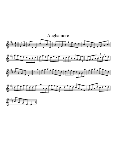 Aughamore sheet music preview