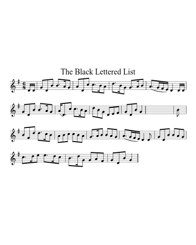The Black Lettered List