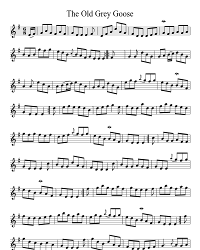 The old grey goose (Version 3) sheet music preview