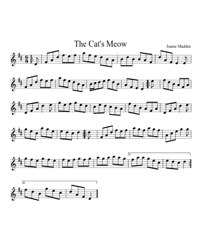 The Cat's Meow sheet music preview