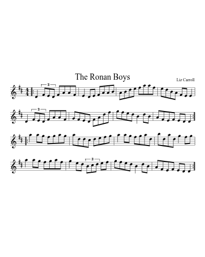 The Ronan Boys sheet music preview