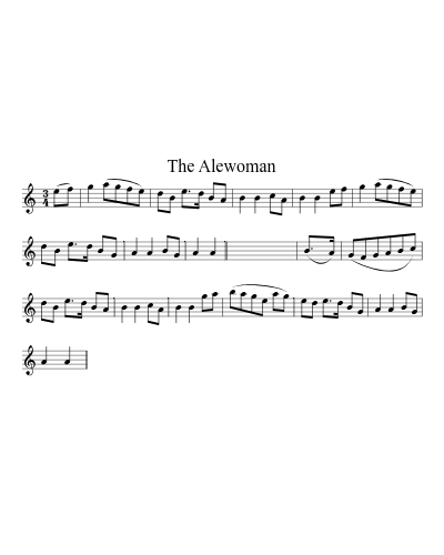 The Alewoman sheet music preview