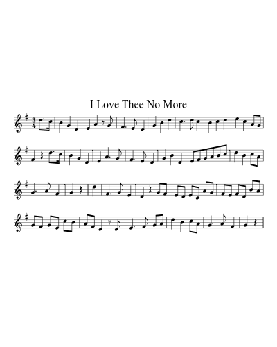 I Love Thee No More