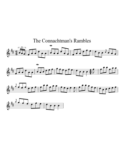 The Connachtman's rambles (Version 3) sheet music preview