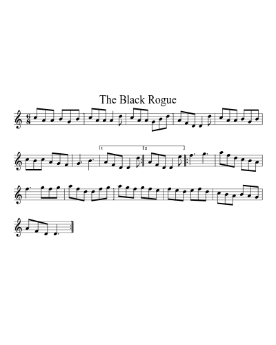 The black rogue (Version 2) sheet music preview