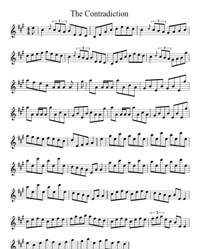 The contradiction (Version 3) sheet music preview