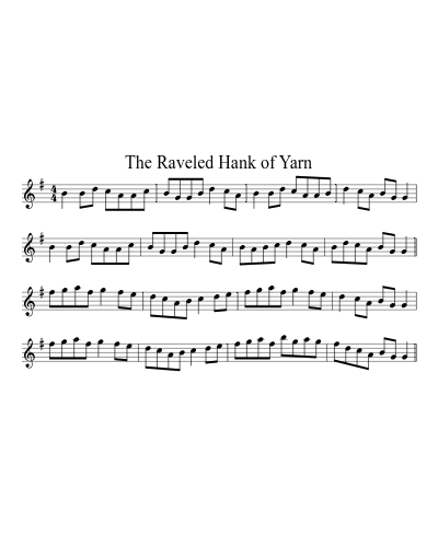 The Raveled Hank of Yarn sheet music preview