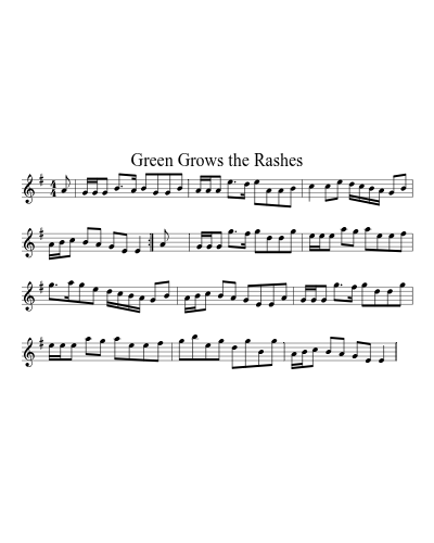 Green Grows the Rashes