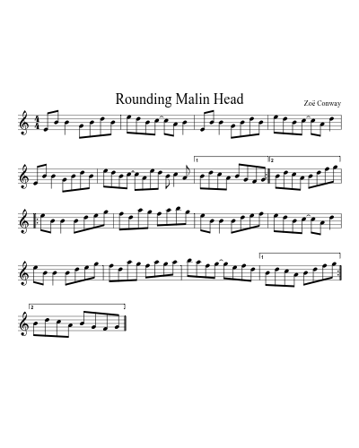 Rounding Malin Head sheet music preview