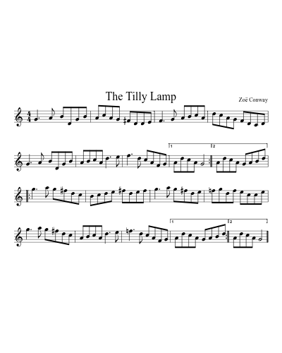 The Tilly Lamp sheet music preview