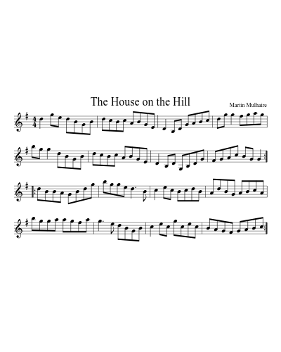 The House on the Hill (Version 2) sheet music preview