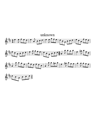 Unknown (Version 6) sheet music preview